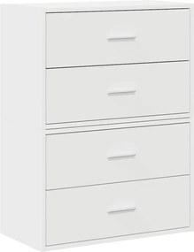 vidaXL Dulapuri cu 2 sertare 2 buc Alb 60x31x40 cm Lemn prelucrat