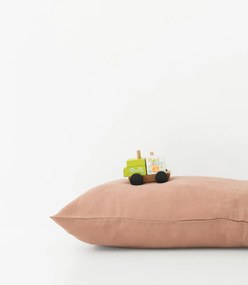 Față de pernă din in Linen Tales, 70 x 90 cm, maro teracotă