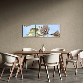 Tablou - Sakura (cu ceas) (90x30 cm)