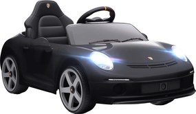 AIYAPLAY Mașină pentru Copii 3-5 Ani cu Licență Oficială RUF GT, Telecomandă, Centură de Siguranță și Muzică, Negru | Aosom Romania