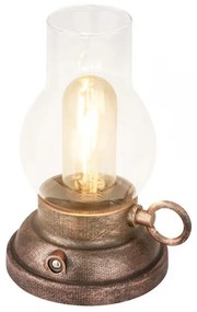 Brilo - Lampă de masă LED KANEA, dimabilă, reîncărcabilă, pentru exterior, LED 1,5W/5V, IP44, 1200mAh, bronz