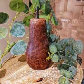 Decoratiune Wooden Pear din lemn 12x22 cm