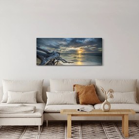 Tablou cu marea în apus de soare (120x50 cm)