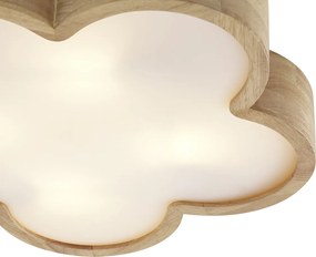 Plafonieră pentru copii din lemn cu alb - Lucille