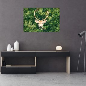 Tablou detaliu cu cap de căprioară (90x60 cm)