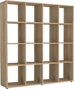 Biblioteca SARAH, stejar sonoma, PAL melaminat, 139x33x144 cm