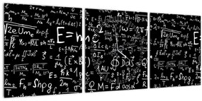 Tablou - Matematică (cu ceas) (90x30 cm)