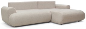 Colțar extensibil cu funcție de dormit Lotulis Mini dreapta - crem material hidrofob Blur 01