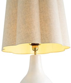 Veioza, Lampa de masa LUX, Ceramica, Alb, Beatriz