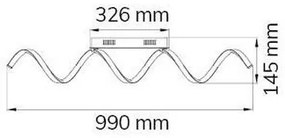 Lustră LED aplicată dimabilă RUSSELL LED/32W/230V Wofi 9398.01.15.7000