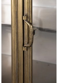 Vitrină aurie din metal 100x80x38,5 cm Gertlush – Dutchbone