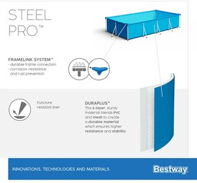 Bestway Piscină supraterană Steel Pro, 401 x 211 x81 cm