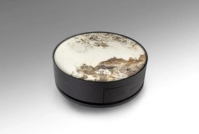 Masuta de cafea rotativa cu sertar Iza negru