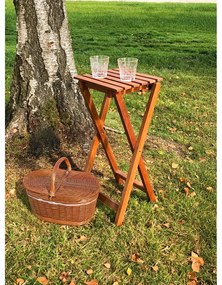 Masă auxiliară de grădină din lemn de eucalipt 27x29 cm Yakima – Garden Pleasure