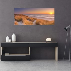 Tablou - Plajă la apus de soare (120x50 cm)