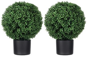 HOMCOM Arbore Artificial Buchsbaum, Sferic, 52x40 cm, Verde | Aosom Romania