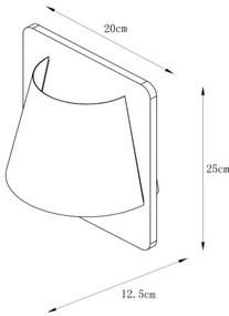 Lucide 77281/01/76 - Aplică perete IDAHO 1xE14/15W/230V