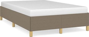 vidaXL Cadru de pat fără saltea Taupe 120x190 cm țesătură