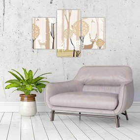 Tablou - Pădure ilustrată (90x60 cm)