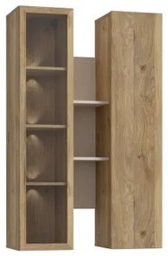 Poliță de perete INAR, stejar/bej