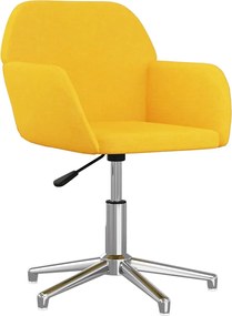 vidaXL Scaun de birou pivotant, galben deschis, material textil
