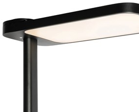 Lampă de podea cu lumină naturală neagră pătrată, cu LED și dimmer - Guzo