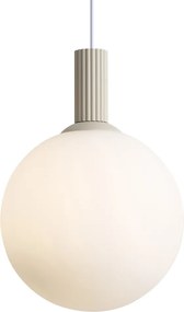 Lampă suspendată scandinavă Bej cu sticlă opală - Polly