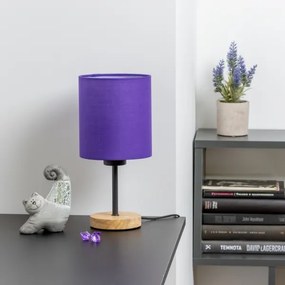 Lampă de masă Brilagi NUBILA WOOD 1xE27/25W/230V stejar/mov