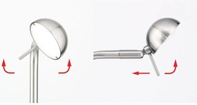 Lampadar LED cu spot ajustabil STUDENT crom satin