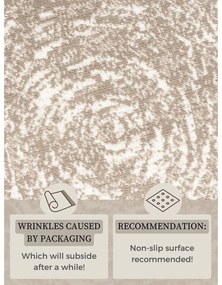 Covor bej-crem rotund ø 160 cm Gloria Cavallo – Hanse Home