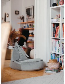 Fotoliu puf pentru copii verde mentă cu tapițerie din catifea Bunny – Wigiwama