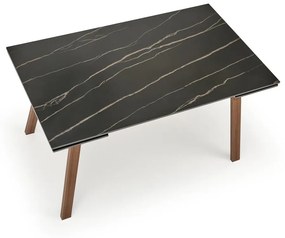 Masa de bucaterie Lozano, neagra/nuc