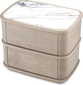 Noptiera/ masuta laterala design LUX Cabana, stejar albit 115718 HZ