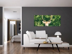 Tablou detaliu cu cap de căprioară (120x50 cm)