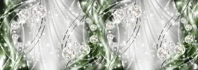 Fototapet - Abstract, diamante, argint și smaragd (254x184 cm), în 8 de alte dimensiuni noi