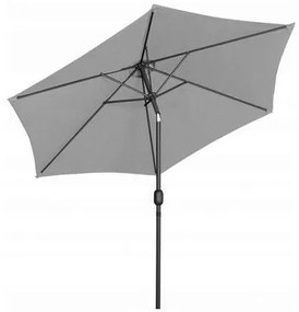 Umbrela gradina/terasa, cu inclinatie, gri, 300 cm