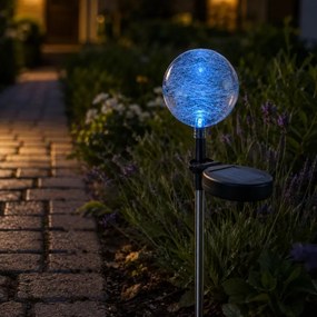 Lampă solară LED de grădină Garth bilă de sticlă