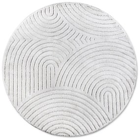 Covor alb rotund ø 200 cm Panglao New York White – Elle Decoration