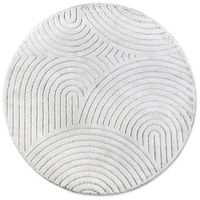 Covor alb rotund ø 160 cm Panglao New York White – Elle Decoration