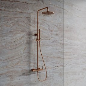 Coloana de dus cu baterie monocomanda Omnires Y finisaj cupru periat