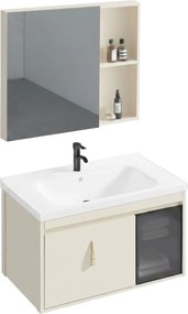 Set mobilier de baie cu lavoar Paris 60cm Beige