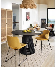 Masă Kave Home Irune, ⌀ 120 cm, negru