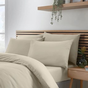 Lenjerie de pat bej pentru pat de o persoană 135x200 cm So Soft Easy Iron – Catherine Lansfield