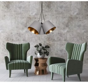 Lustră pe cablu ZOMA 3xE27/60W/260V gri/cupru