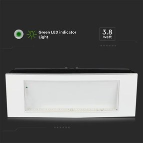 Corp de iluminat LED de urgență EMERGENCY EXIT LED/3,8W/230V 6000K IP65