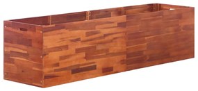 Strat inaltat de gradina, 200 x 50 x 50 cm, lemn de acacia 1, 200 x 50 x 50 cm