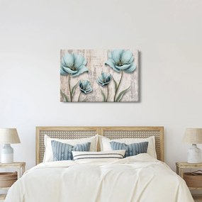 Tablou - Flori texturate (90x60 cm)