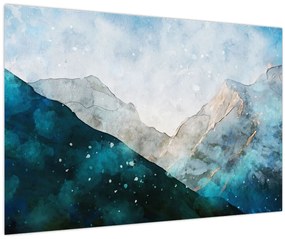 Tablou - Munte desenat (90x60 cm)