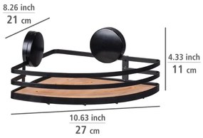 WENKO 24980800-Poliță ALBA 27,3x21 cm negru/maro