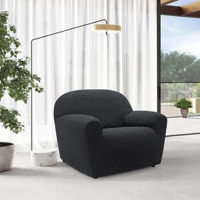 Huse super elastice HARMONIA antracit fotoliu (l. 70 - 110 cm)